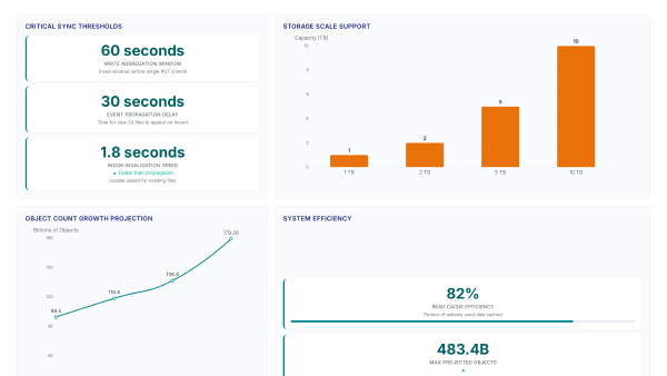 S3 Files latency: 8s updates, 30s visibility