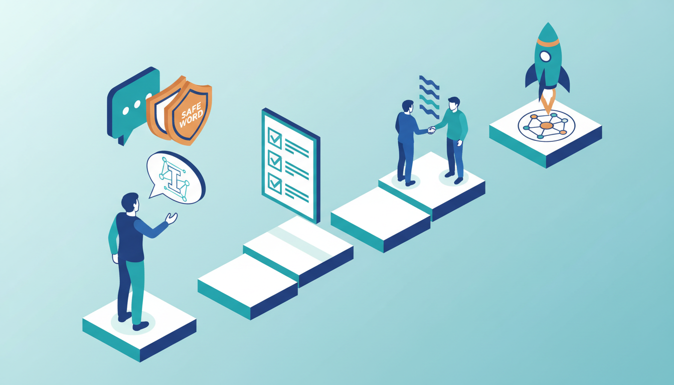 Conceptual illustration for Strategic Communication and Professional Support Enable Safe